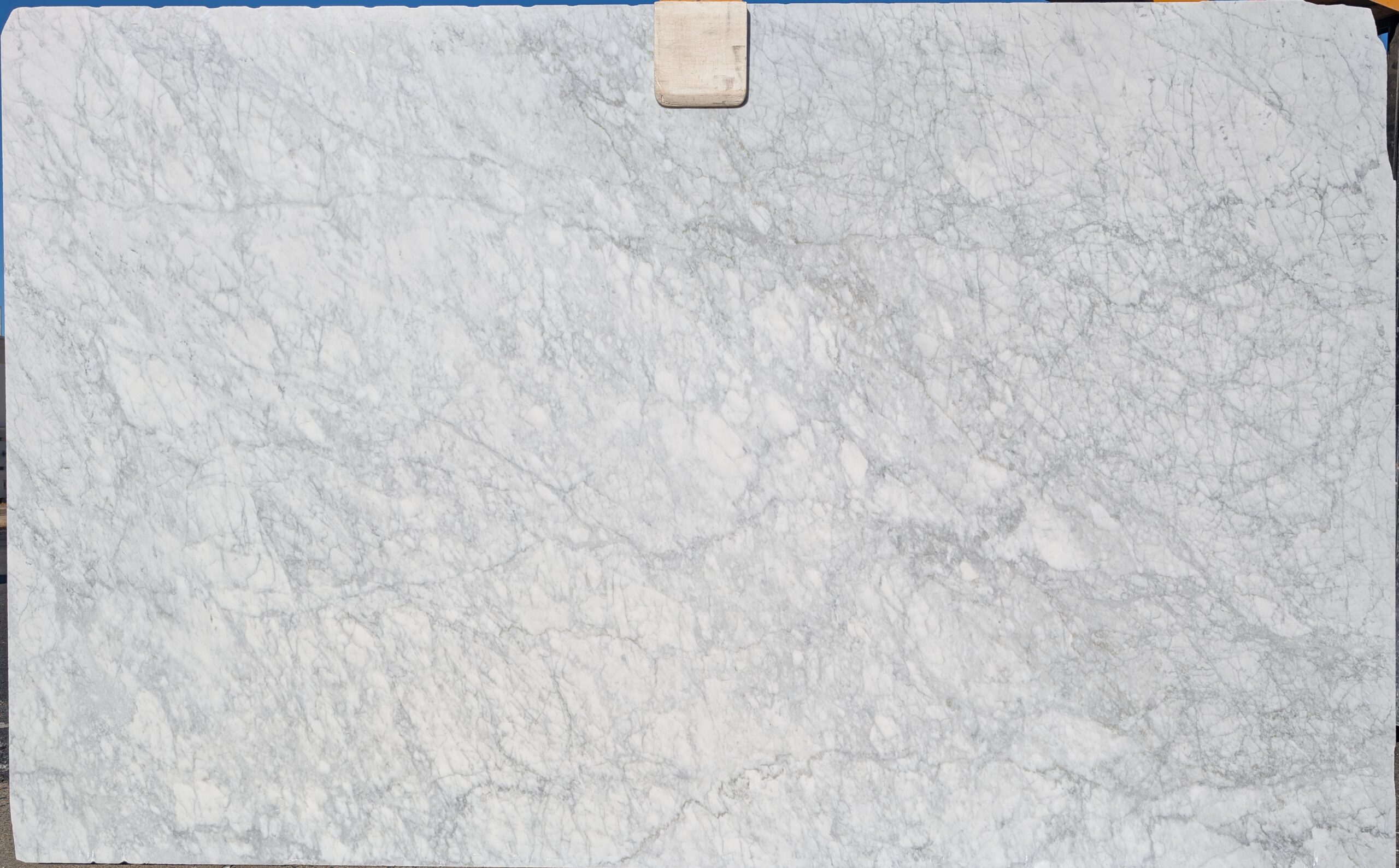 white carrara full slab