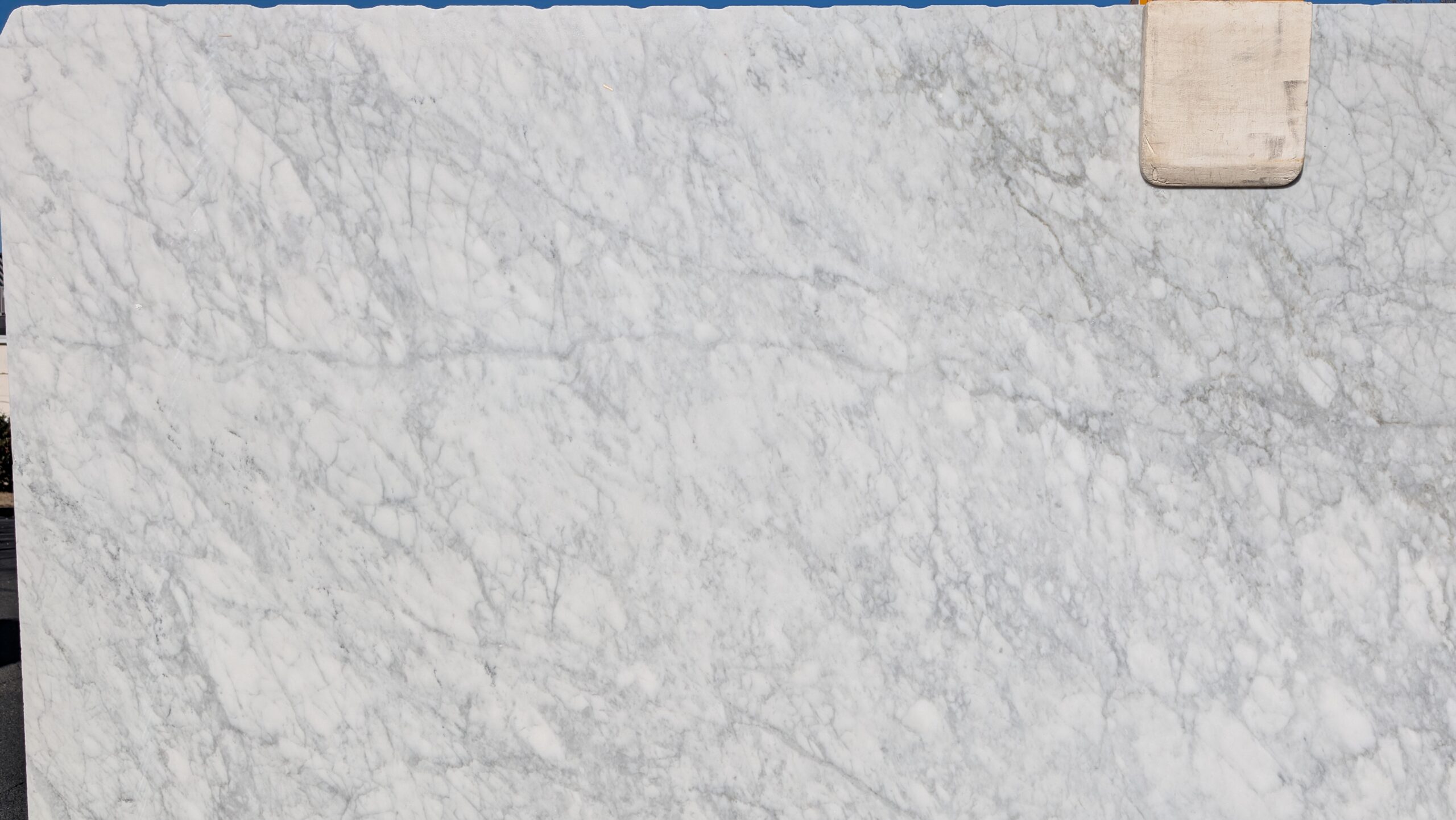 white carrara quarter slab