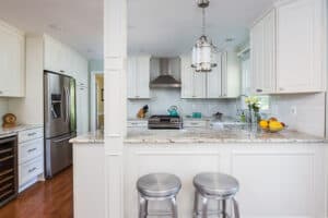 African Rainbow Granite Kitchen - Front View
