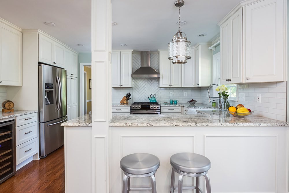 African Rainbow Granite Kitchen - Front View