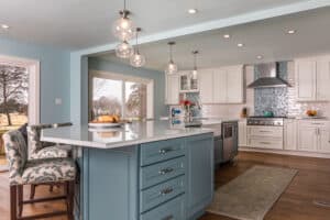 Cambria Montgomery Kitchen - Angled Island