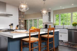 Eternal Statuario Kitchen - Island Side View