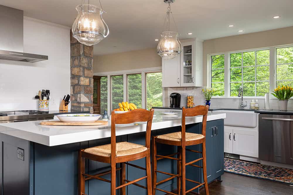 Eternal Statuario Kitchen - Island Side View