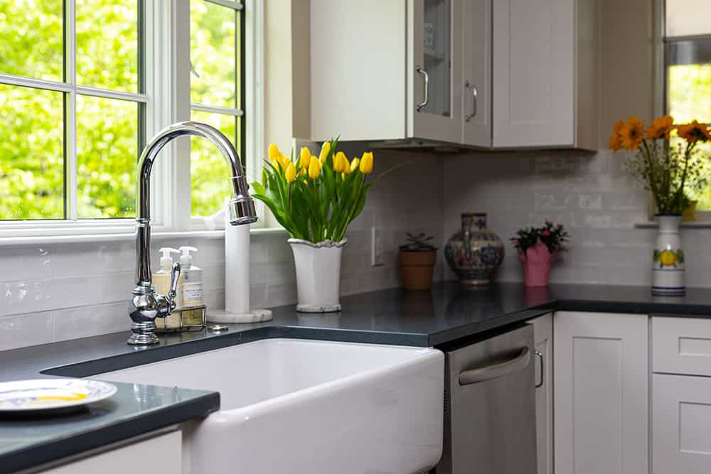 Charcoal Soapstone Kitchen - Farmhouse Sink